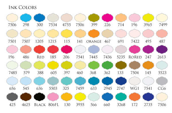 CottonPaperie color guide
