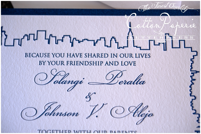 cottonpaperie letterpress wedding invitations with metallic envelopes and folios new york skyline cottonpaperie letterpress wedding invitations with metallic envelopes and folios, new york skyline